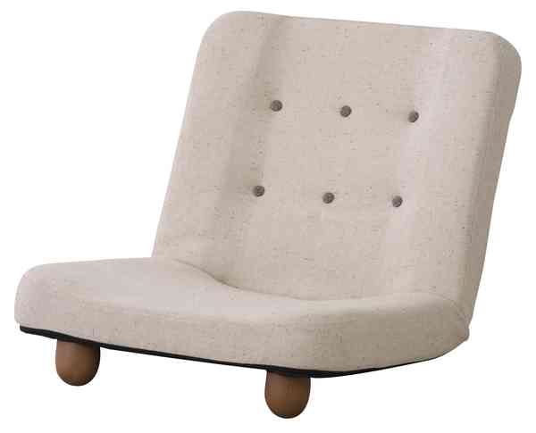 東谷 脚付き座椅子 W65×D73-108×H58×SH20 ベージュ/ブラウン