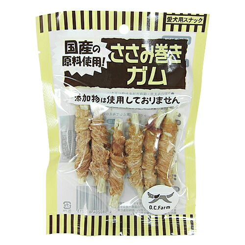 【お取り寄せ】 オーシーファームささみ巻きガム6本入り446011-01