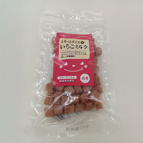 【お取り寄せ】 ロングライフ ふるっとダイスDEいちごミルク 100g 日本521061-01