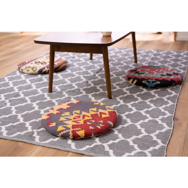 東谷 キリムシートクッション オルテガ調 デザイン性 インテリア ワンポイントアイテム FAB-003fab-003