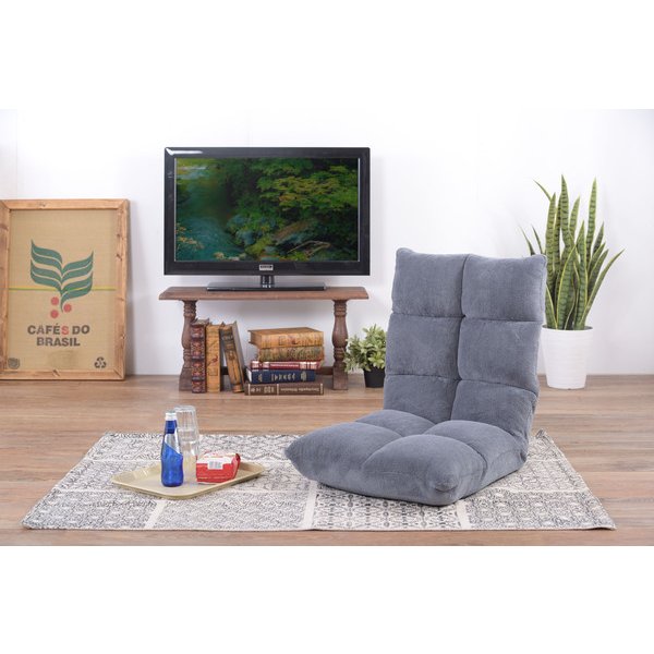 東谷 もこもこリクライナー W42×D60-102×H56×SH14(cm)  ブラック/ブラウン FKC-006fkc-006