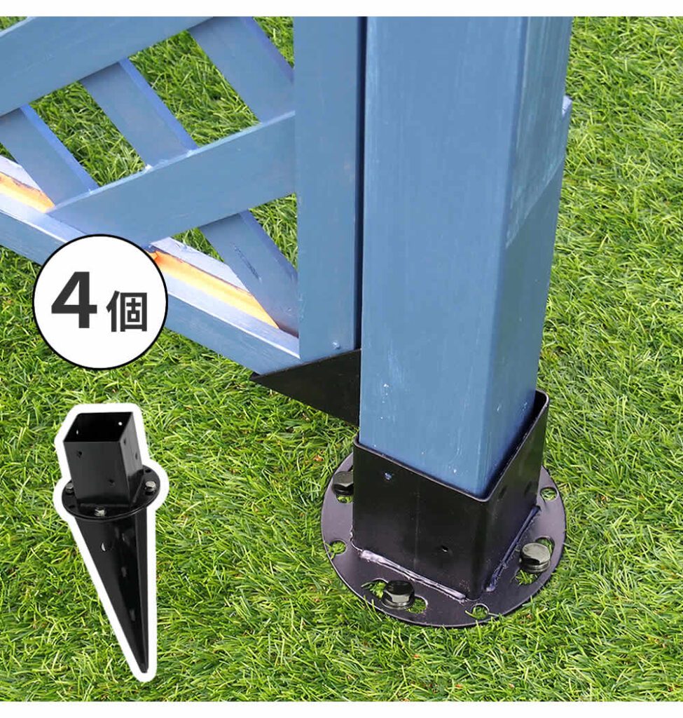 住まいスタイル 土中用支柱固定金具 調整付き（4個） S-UBN72-4Ps-ubn72-4p