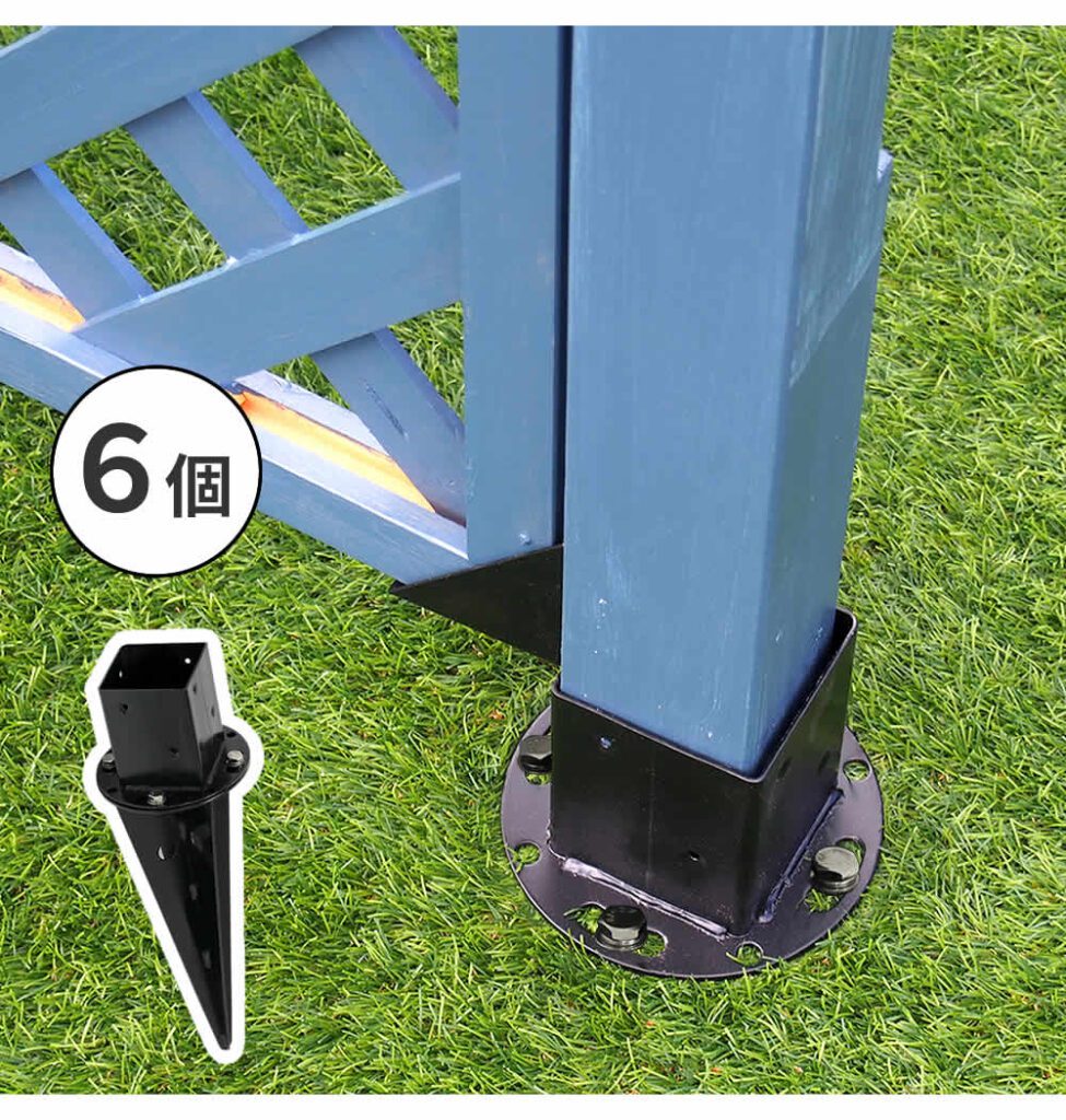 住まいスタイル 土中用支柱固定金具 調整付き（6個） S-UBN72-6Ps-ubn72-6p