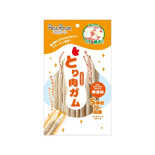 【お取り寄せ】 PETZ とり肉ｶﾞﾑ S棒型 20本 日本242628-01